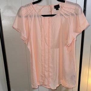 Worthington Blush Pink Short Sleeve Blouse
